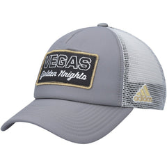NHL Gray/White Vegas Golden Knights adidas Locker Room Foam Trucker Snapback Hat