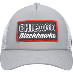 NHL Gray/White Chicago Blackhawks adidas Locker Room Foam Trucker Snapback Hat
