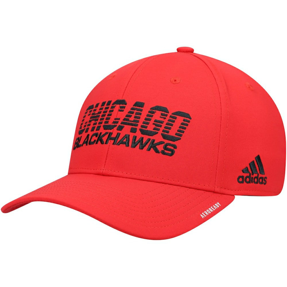 NHL Red Chicago Blackhawks adidas 2021 Locker Room AEROREADY Flex Hat
