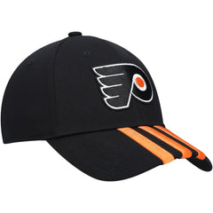 NHL Black Philadelphia Flyers adidas Locker Room Three Stripe Adjustable Hat