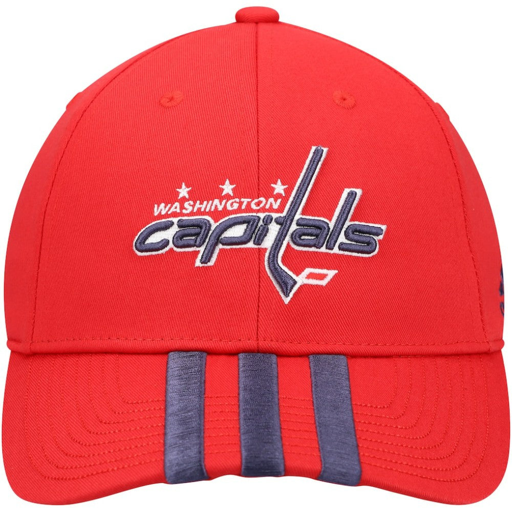 NHL Red Washington Capitals adidas Locker Room Three Stripe Adjustable Hat