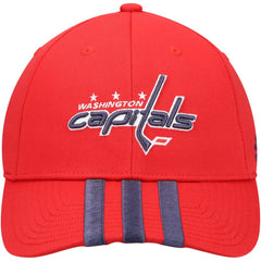 NHL Red Washington Capitals adidas Locker Room Three Stripe Adjustable Hat