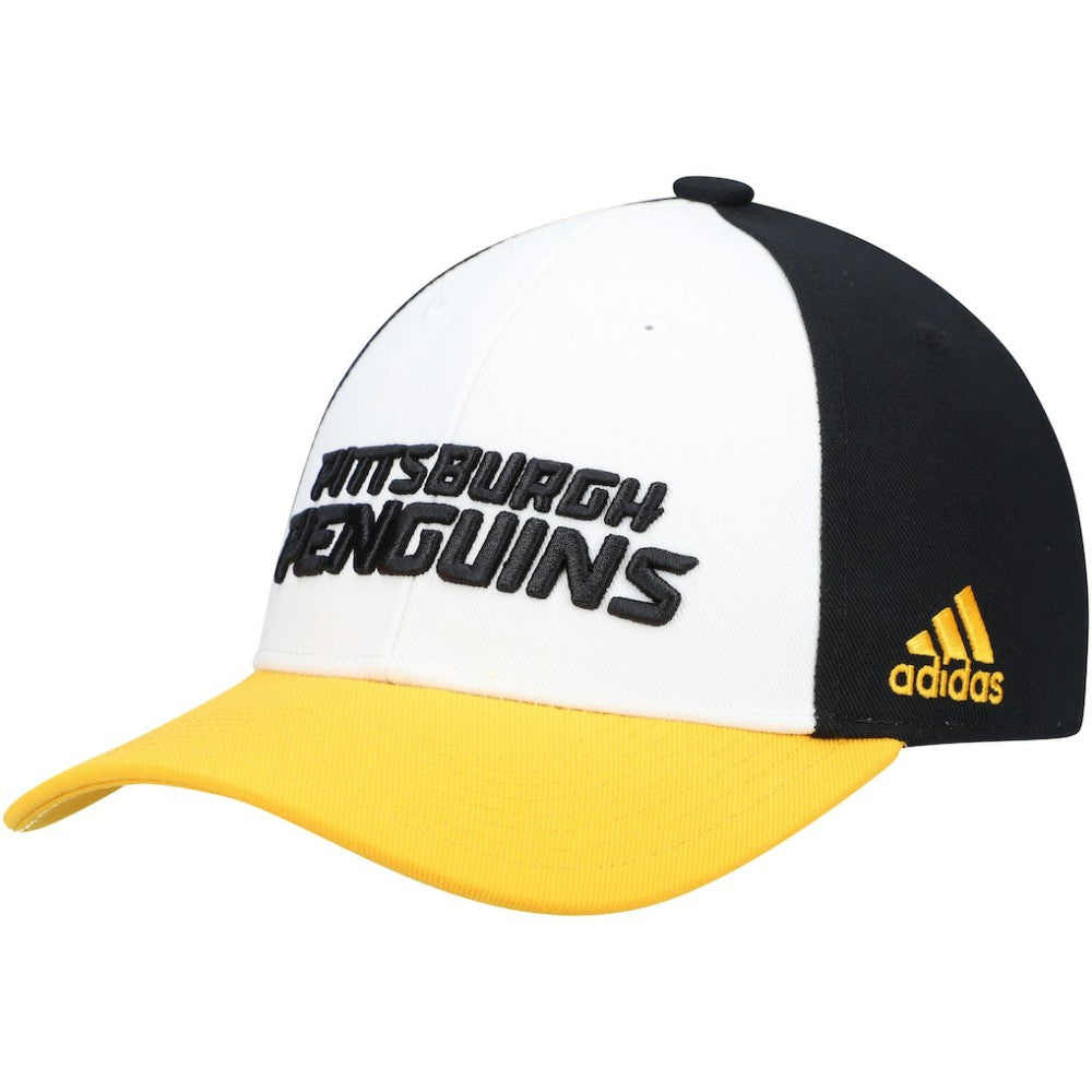 NHL White Pittsburgh Penguins adidas Locker Room Adjustable Hat