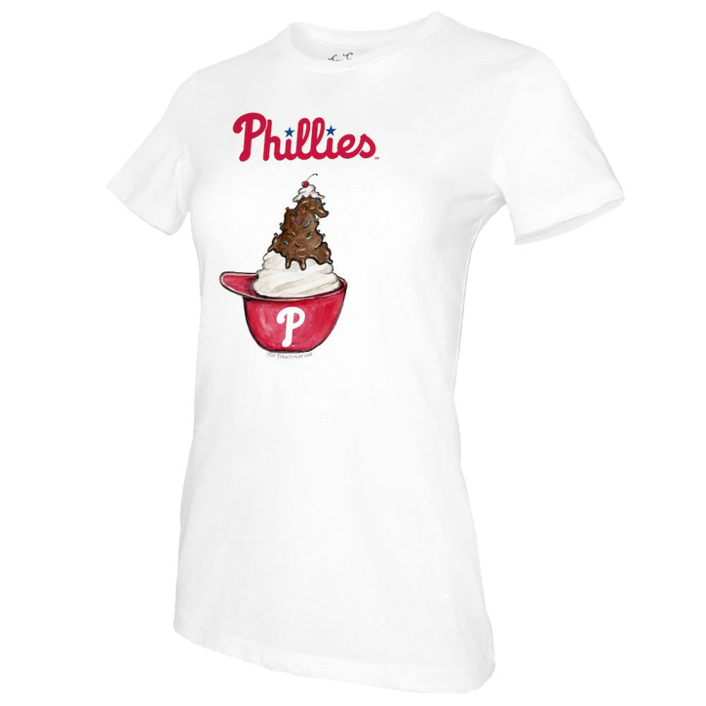 MLB Philadelphia Phillies Tiny Turnip Women's Sundae Helmet T-Shirt
