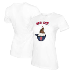 MLB Boston Red Sox Tiny Turnip Women's Sundae Helmet T-Shirt