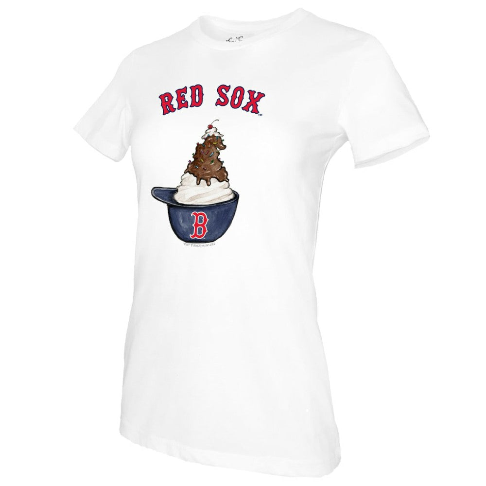 MLB Boston Red Sox Tiny Turnip Women's Sundae Helmet T-Shirt