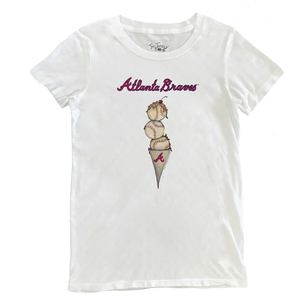MLB Atlanta Braves Tiny Turnip Women's Triple Scoop T-Shirt