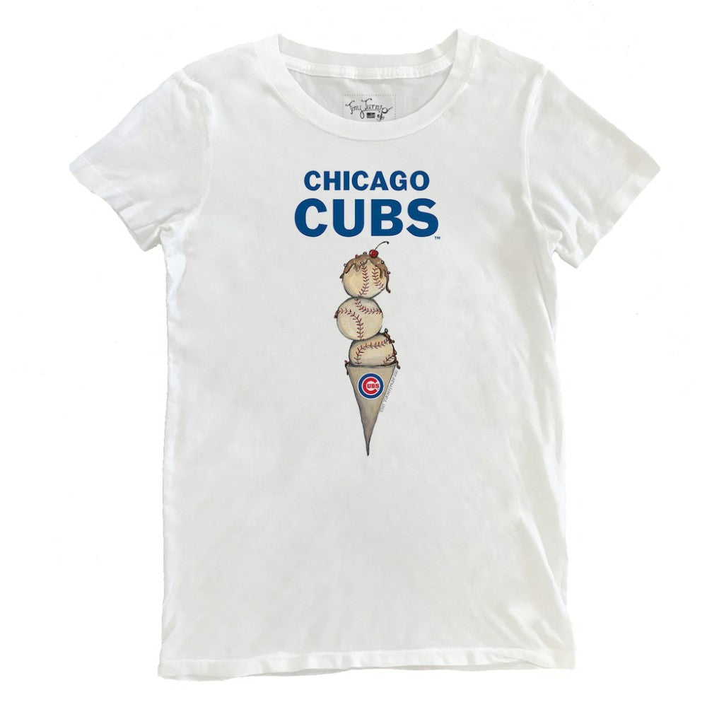 MLB Chicago Cubs Tiny Turnip Women's Triple Scoop T-Shirt