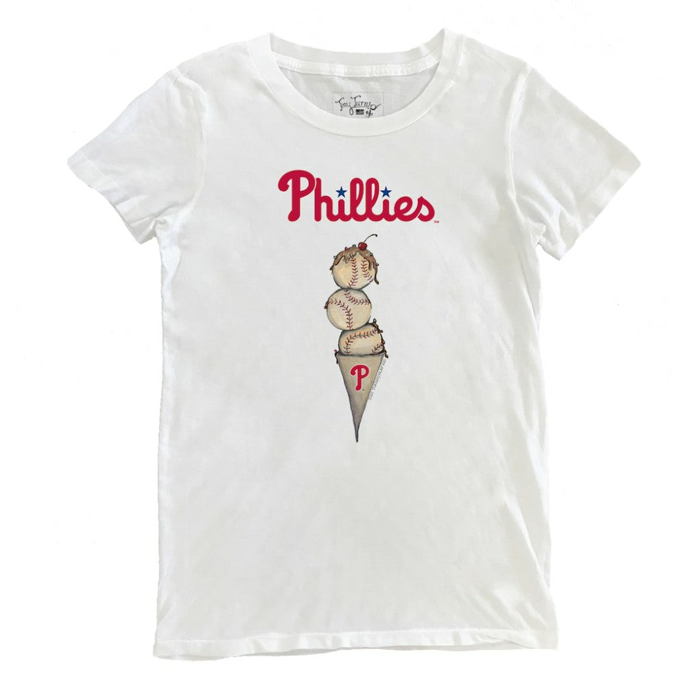 MLB Philadelphia Phillies Tiny Turnip Women's Triple Scoop T-Shirt