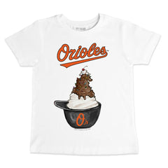 MLB Baltimore Orioles Tiny Turnip Youth Sundae Helmet T-Shirt