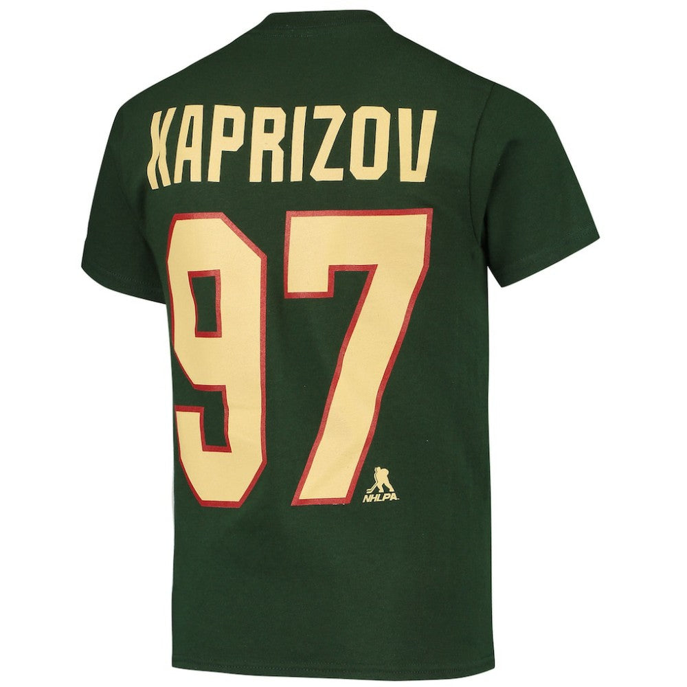 NHL Green Kirill Kaprizov Minnesota Wild Youth Player Name & Number T-Shirt