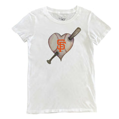 MLB San Francisco Giants Tiny Turnip Women's Heart Bat T-Shirt