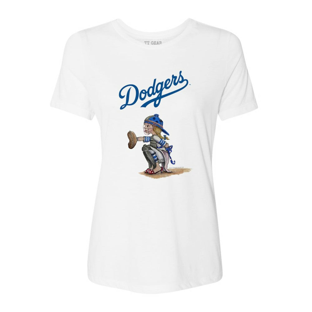 MLB Los Angeles Dodgers Tiny Turnip Women's Kate the Catcher T-Shirt