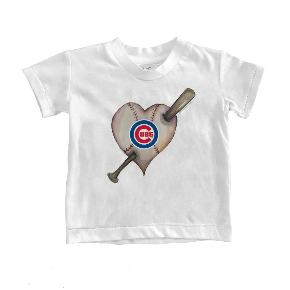 MLB Chicago Cubs Tiny Turnip Youth Heart Bat T-Shirt