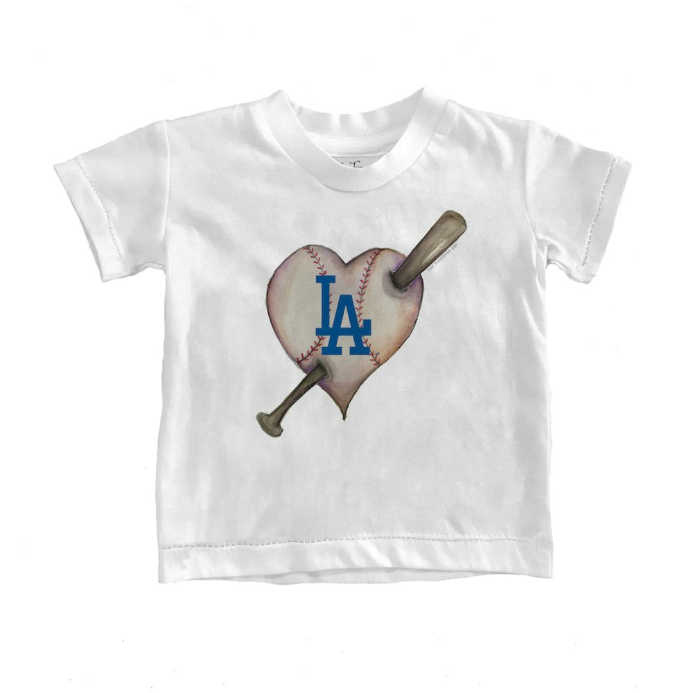 MLB Los Angeles Dodgers Tiny Turnip Youth Heart Bat T-Shirt