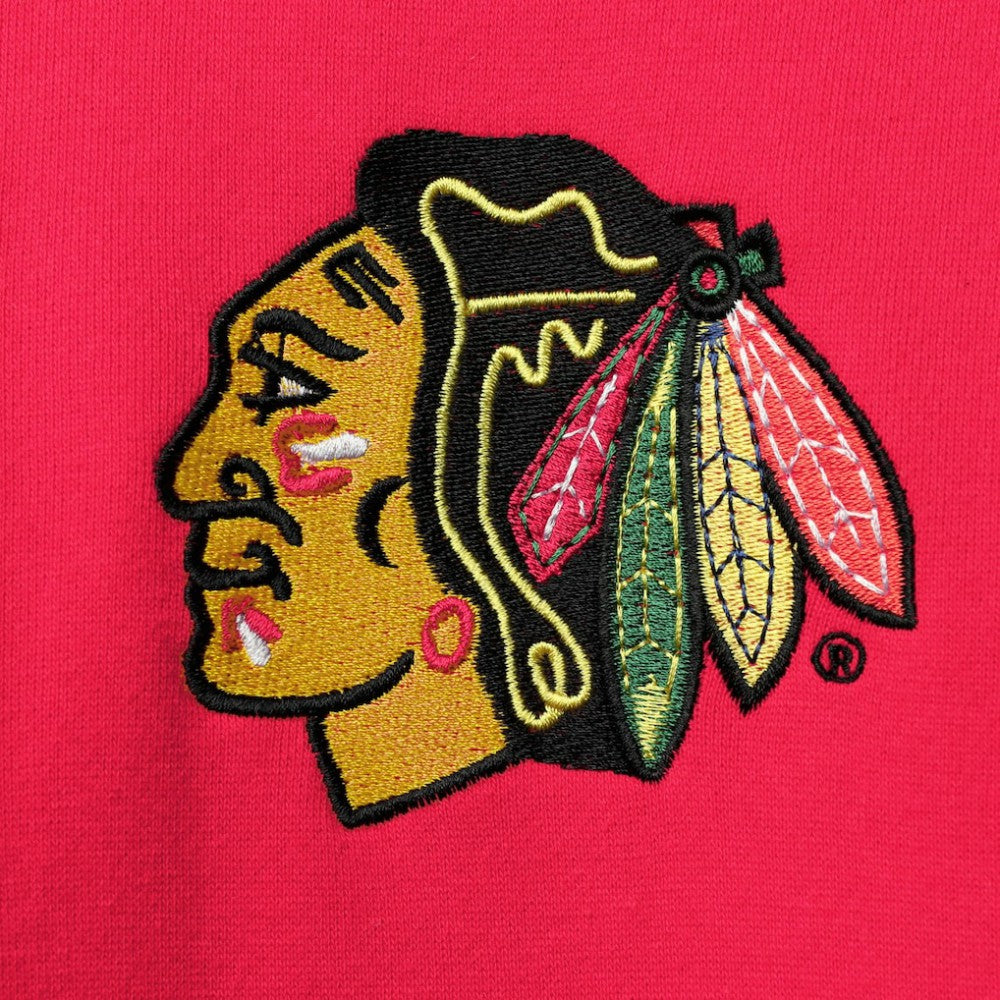 NHL Red/Black Chicago Blackhawks Starter Playoffs Color Block Full-Zip Hoodie