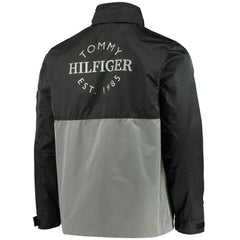 NHL Black/Gray Philadelphia Flyers Tommy Hilfiger Anorak Quarter-Zip Hoodie Jacket