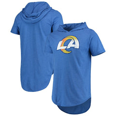 Majestic Threads Primary Logo Tri-Blend Hoodie T-Shirt - Los Angeles Rams