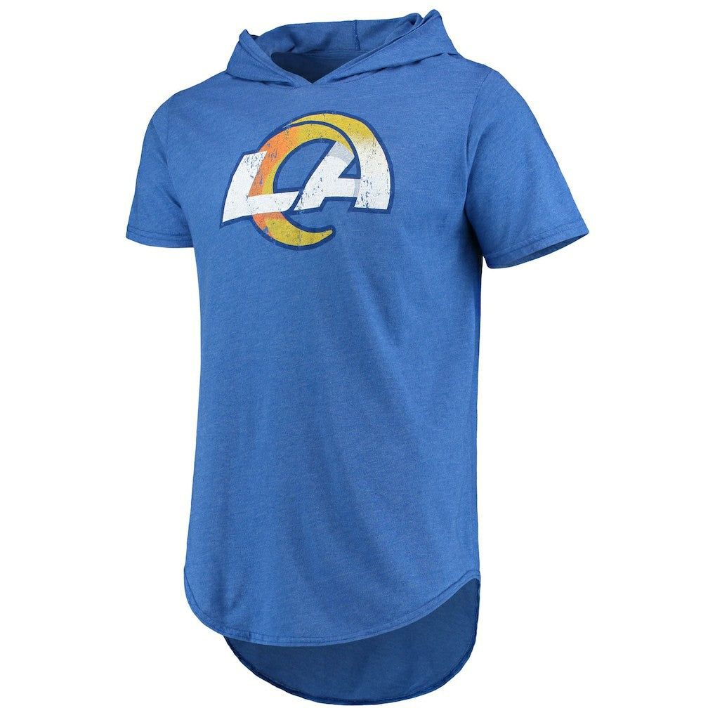 Majestic Threads Primary Logo Tri-Blend Hoodie T-Shirt - Los Angeles Rams
