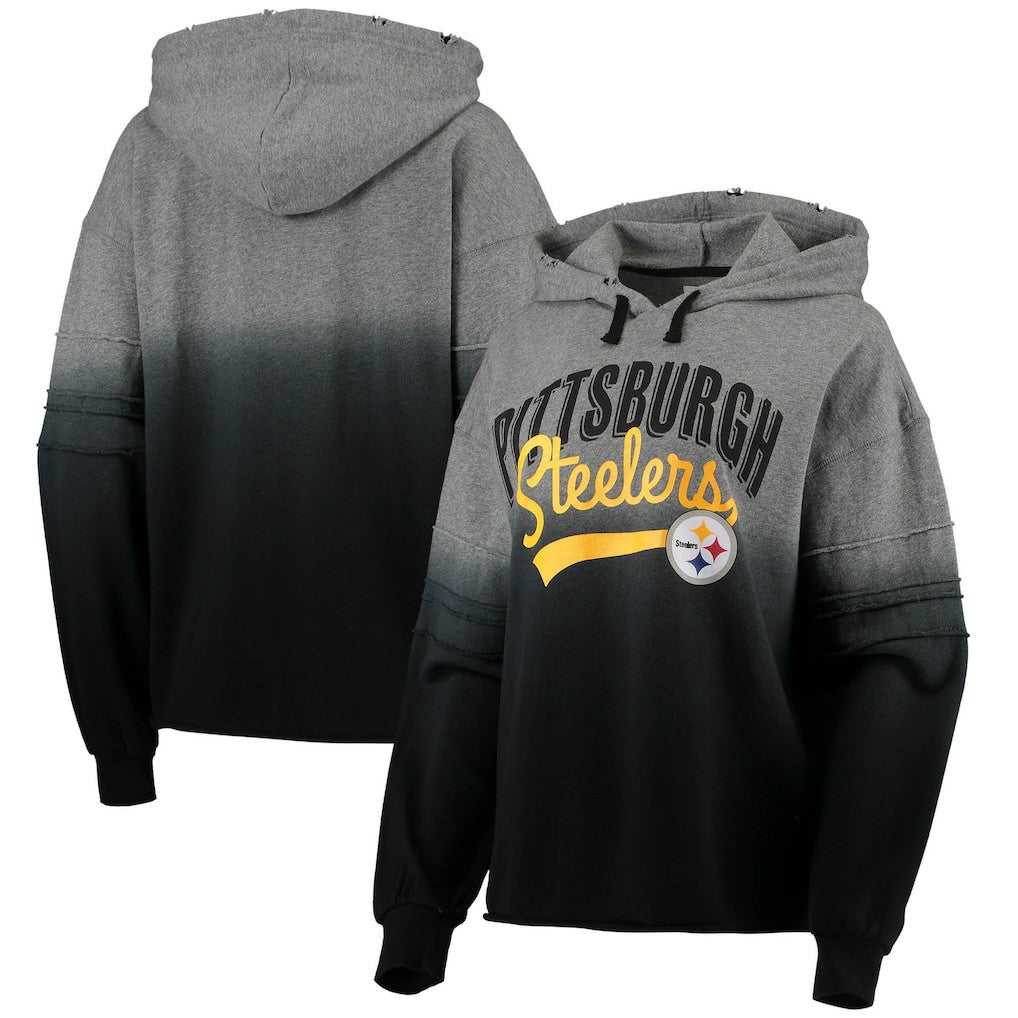 Touch Women's Superstar Dip-Dye Pullover Hoodie - Pittsburgh Steelers