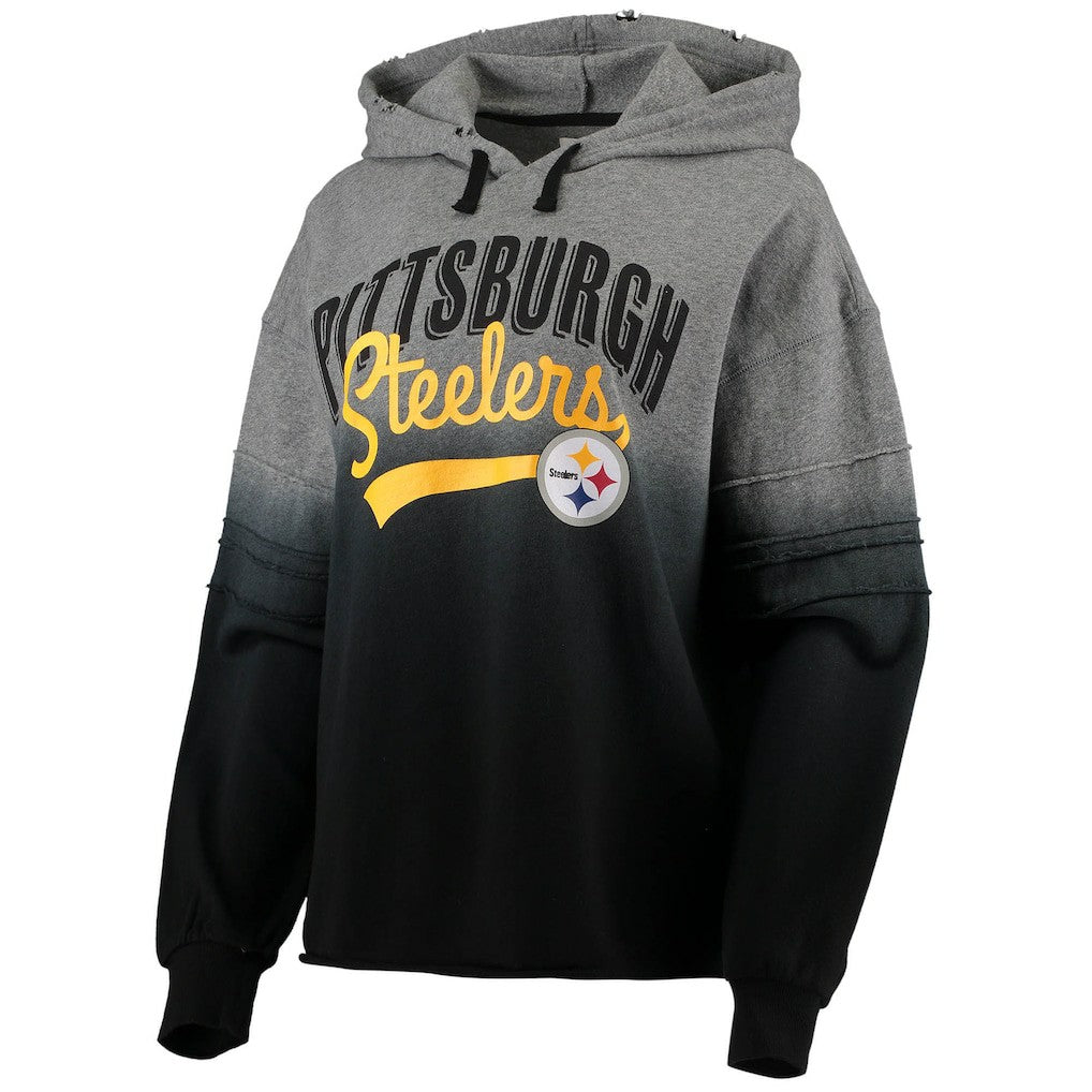 Touch Women's Superstar Dip-Dye Pullover Hoodie - Pittsburgh Steelers