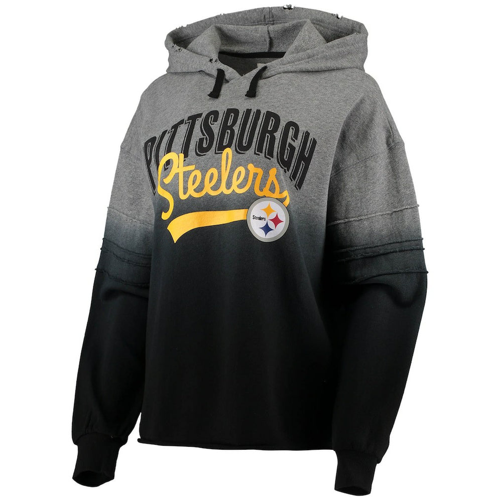 Touch Women's Superstar Dip-Dye Pullover Hoodie - Pittsburgh Steelers