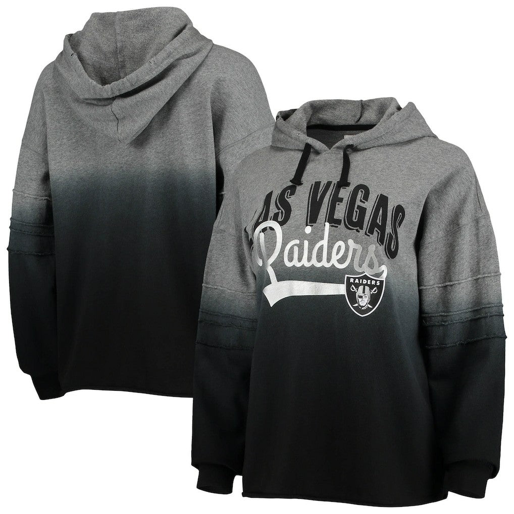 Touch Women's Superstar Dip-Dye Pullover Hoodie - Las Vegas Raiders