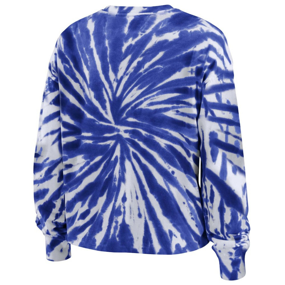 NHL Navy Montreal Canadiens WEAR by Erin Andrews Women's Tie-Dye Long Sleeve T-Shirt