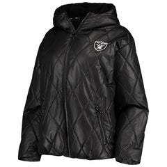 MSX by Michael Strahan Women's Charlotte Full-Zip Hoodie Puffer Jacket - Las Vegas Raiders