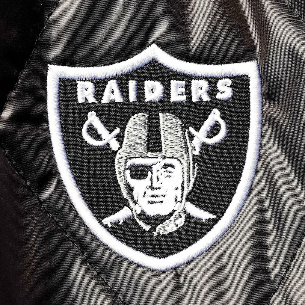 MSX by Michael Strahan Women's Charlotte Full-Zip Hoodie Puffer Jacket - Las Vegas Raiders