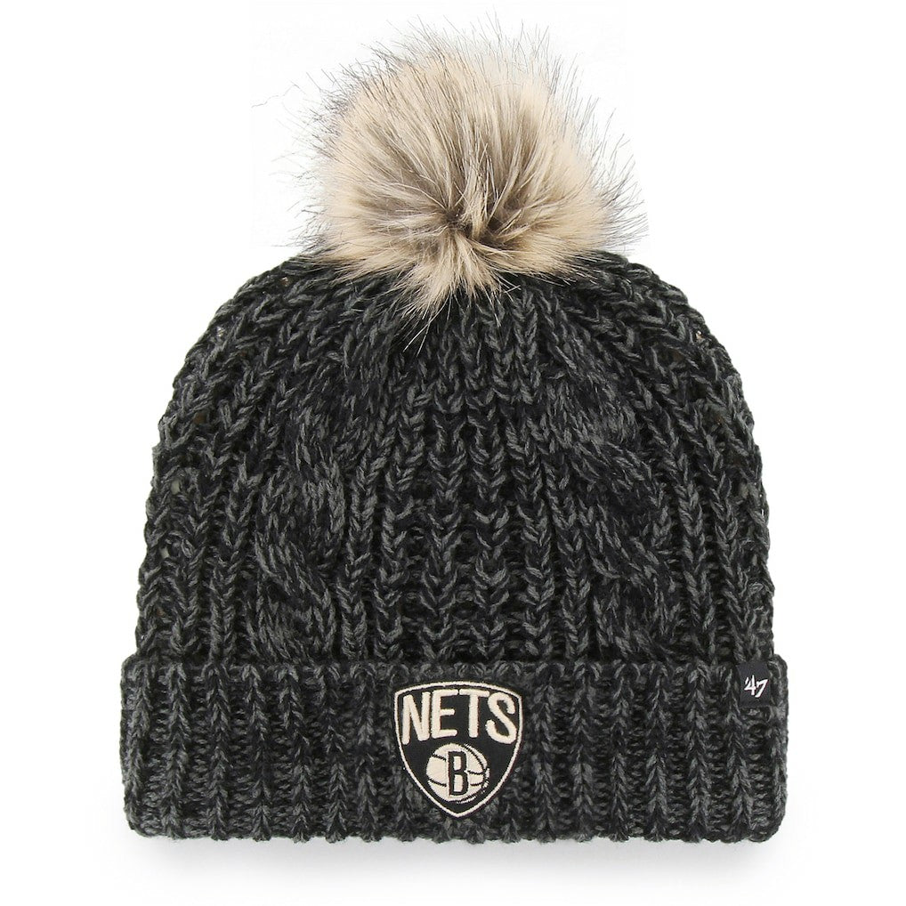 NBA Brooklyn Nets '47 Women's Meeko Cuffed Knit Hat with Pom