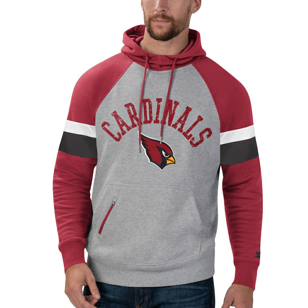 Starter Home Run Raglan Pullover Hoodie - Arizona Cardinals