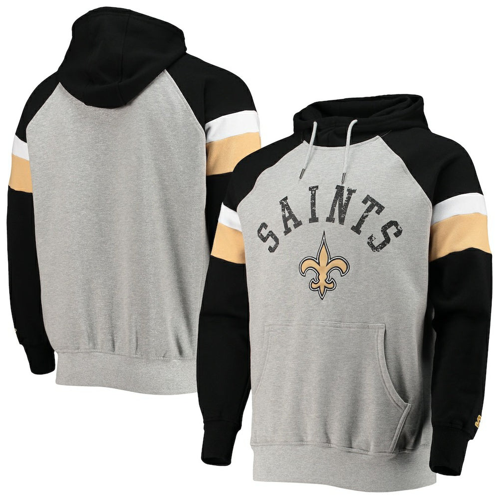 Starter Home Run Raglan Pullover Hoodie - New Orleans Saints