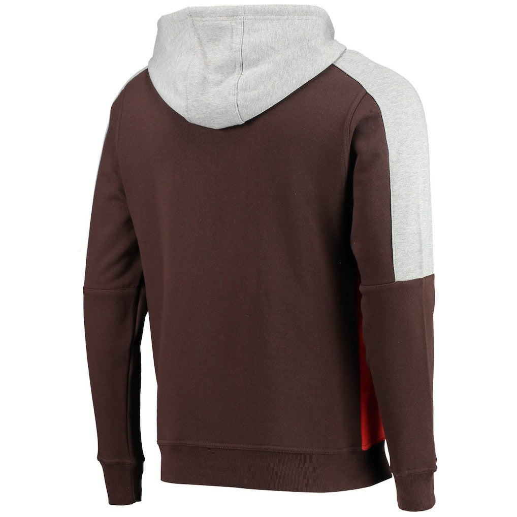 Starter Playoffs Color Block Full-Zip Hoodie - Cleveland Browns
