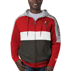 Starter Playoffs Color Block Full-Zip Hoodie - Tampa Bay Buccaneers