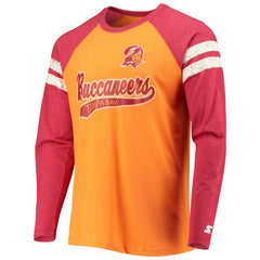 Starter Throwback League Raglan Long Sleeve Tri-Blend T-Shirt - Tampa Bay Buccaneers