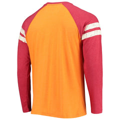Starter Throwback League Raglan Long Sleeve Tri-Blend T-Shirt - Tampa Bay Buccaneers