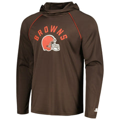 Starter Raglan Long Sleeve Hoodie T-Shirt - Cleveland Browns
