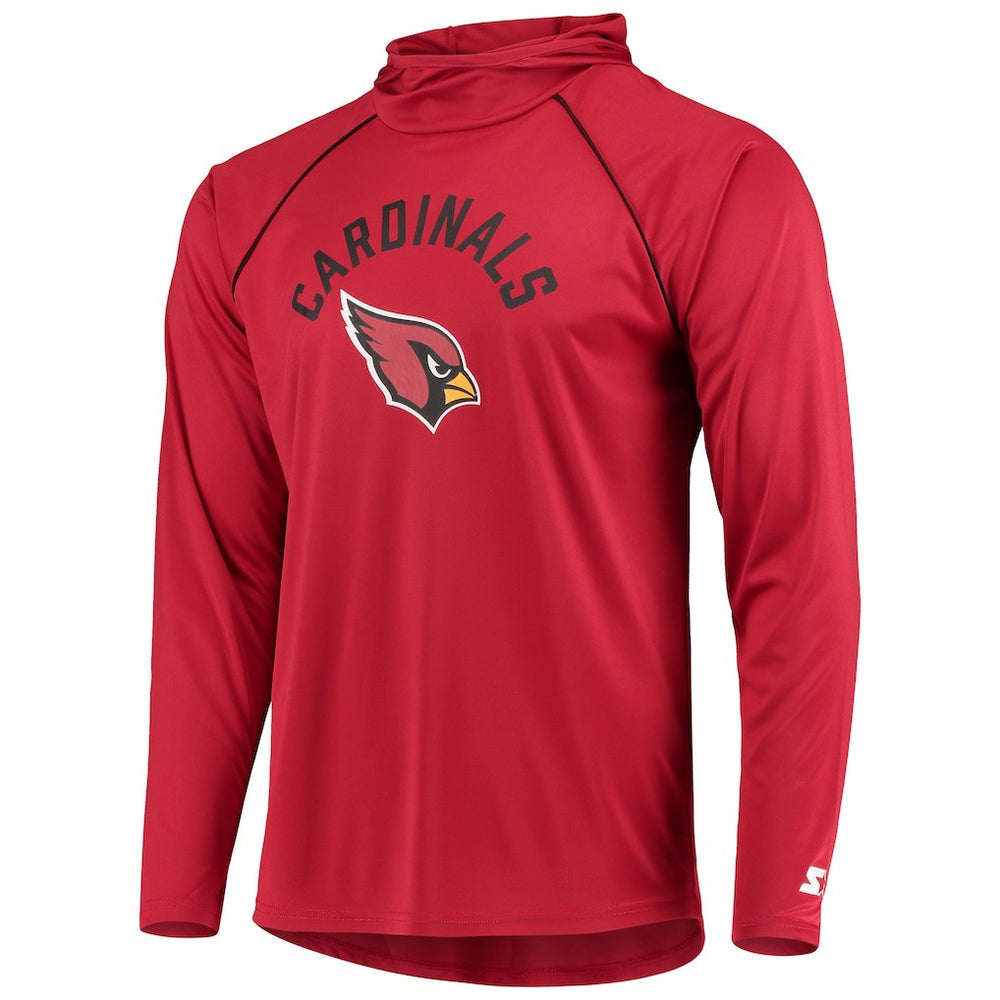 Starter Raglan Long Sleeve Hoodie T-Shirt - Arizona Cardinals