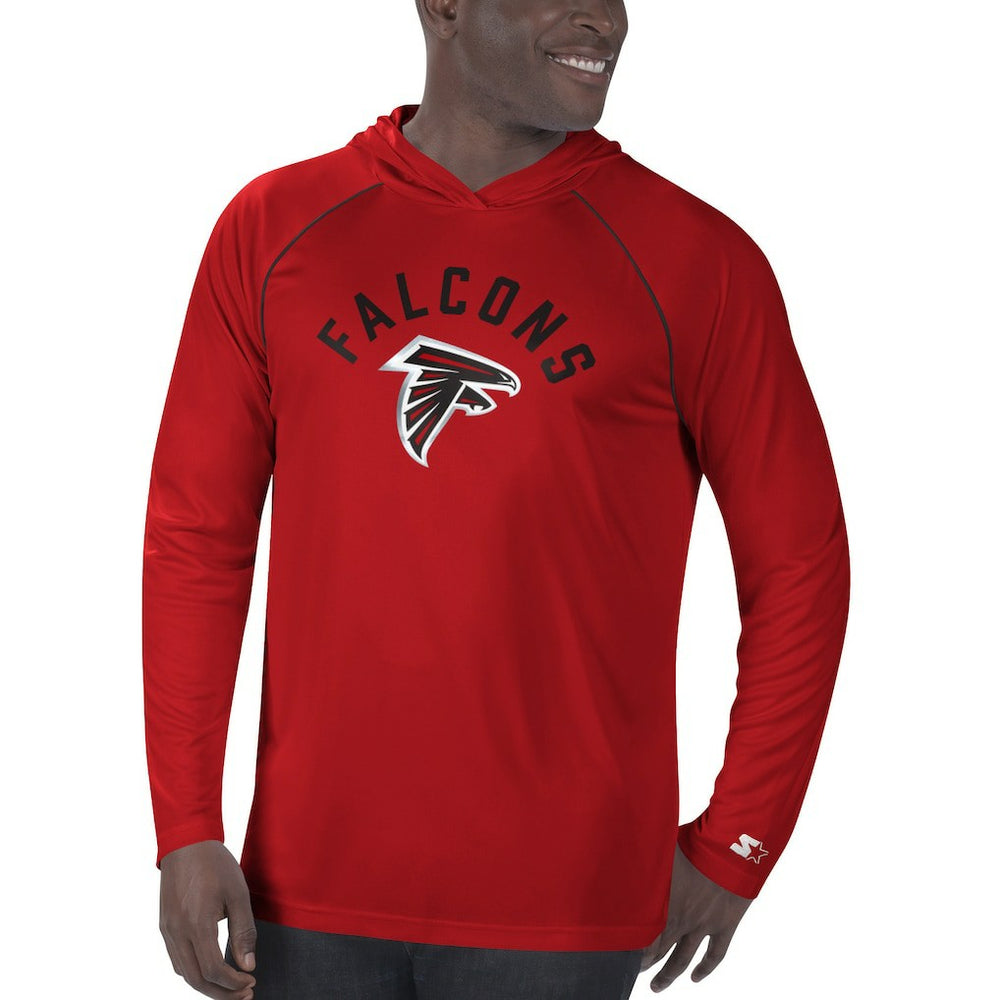 Starter Raglan Long Sleeve Hoodie T-Shirt - Atlanta Falcons