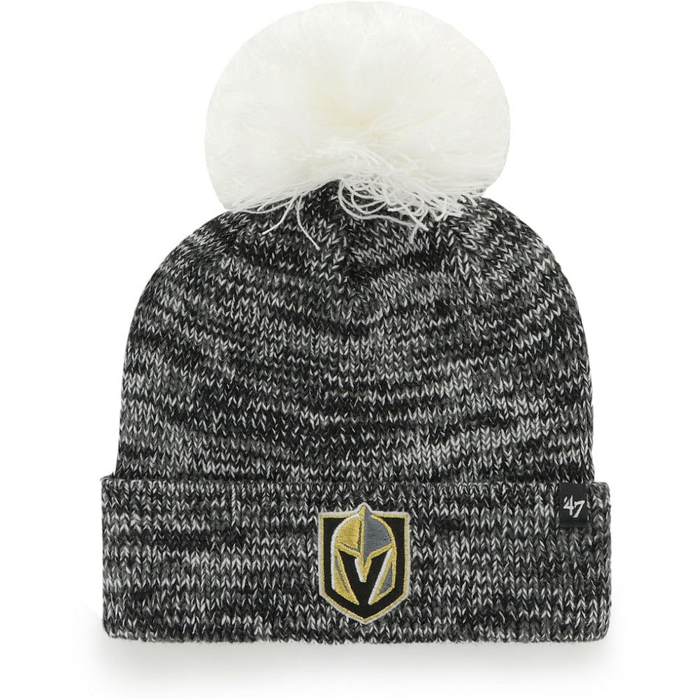 NHL Gray Vegas Golden Knights '47 Women's Triple Cross Cuffed Knit Hat with Pom