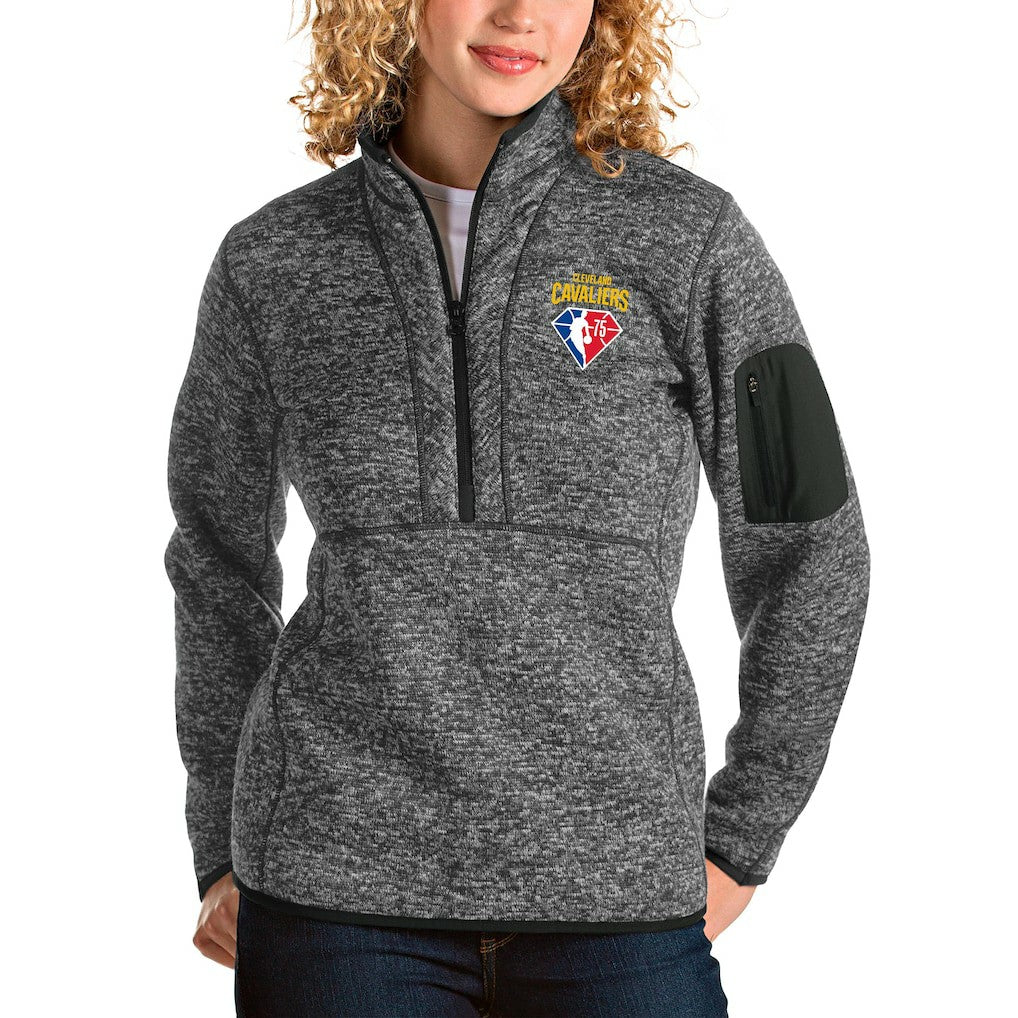 NBA Cleveland Cavaliers Antigua Women's NBA 75th Anniversary Fortune Quarter-Zip Pullover Jacket sale