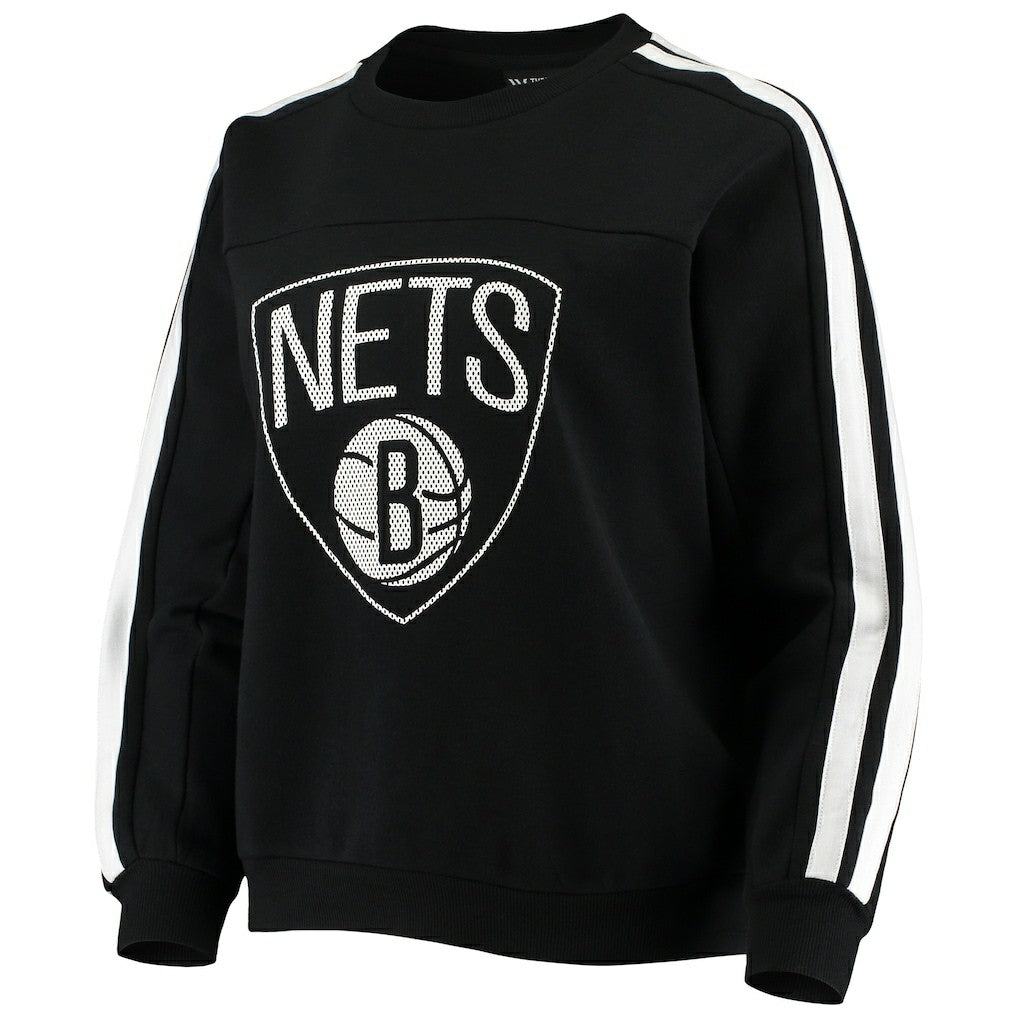 NBA Brooklyn Nets The Wild Collective Women's Perforated Logo Pullover Sweatshirt