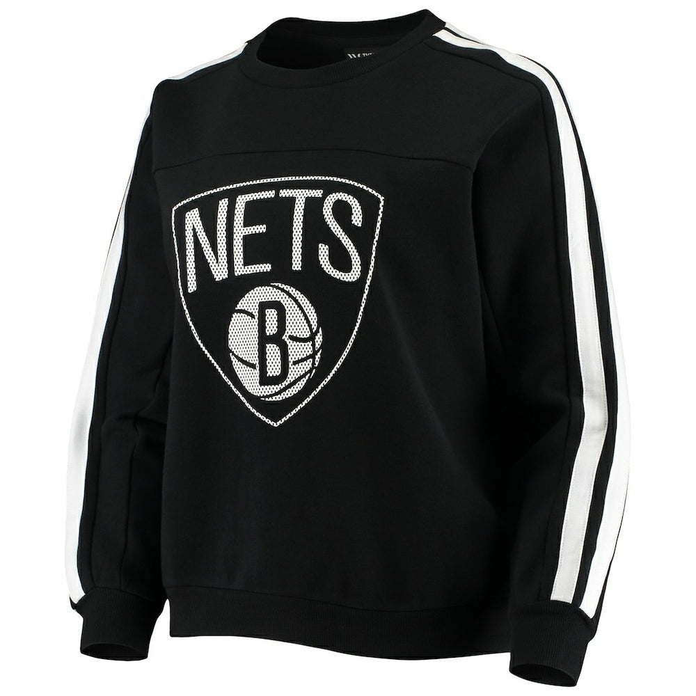 NBA Brooklyn Nets The Wild Collective Women's Perforated Logo Pullover Sweatshirt
