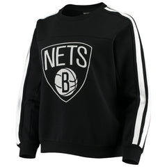 NBA Brooklyn Nets The Wild Collective Women's Perforated Logo Pullover Sweatshirt