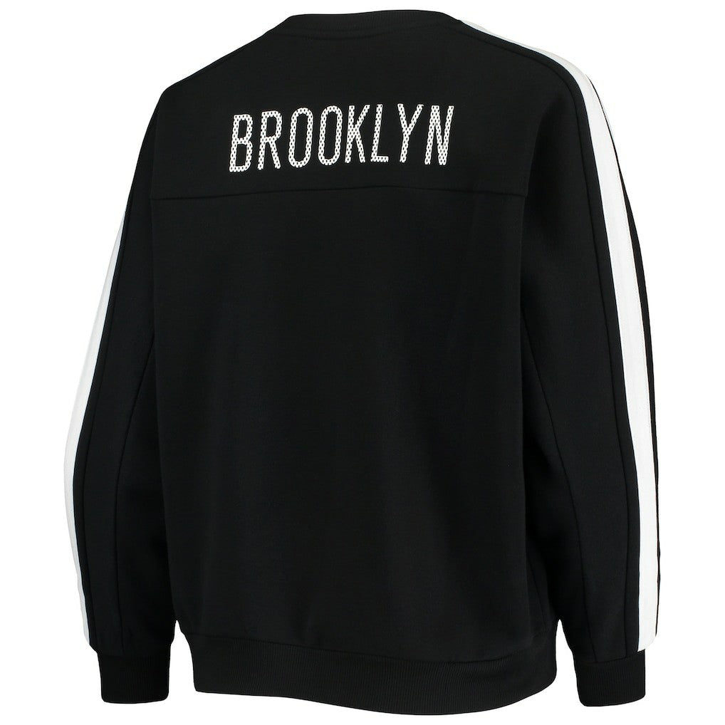 NBA Brooklyn Nets The Wild Collective Women's Perforated Logo Pullover Sweatshirt