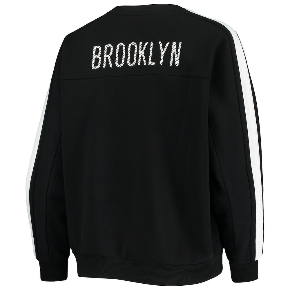 NBA Brooklyn Nets The Wild Collective Women's Perforated Logo Pullover Sweatshirt