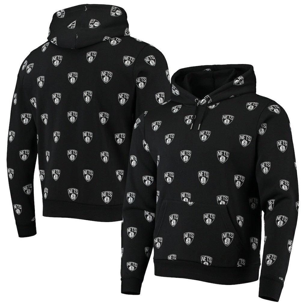 NBA Brooklyn Nets The Wild Collective Unisex Allover Logo Pullover Hoodie