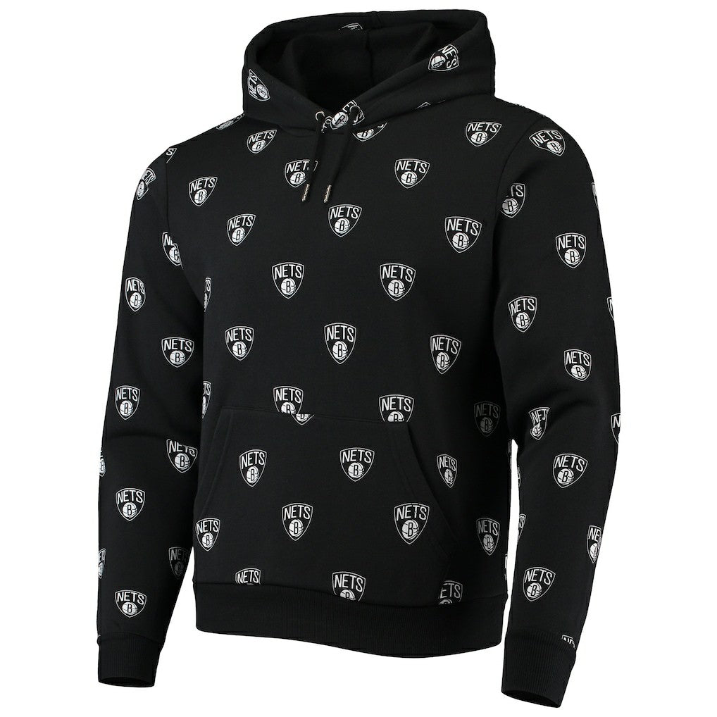 NBA Brooklyn Nets The Wild Collective Unisex Allover Logo Pullover Hoodie