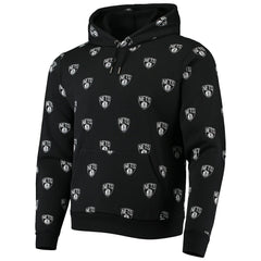 NBA Brooklyn Nets The Wild Collective Unisex Allover Logo Pullover Hoodie